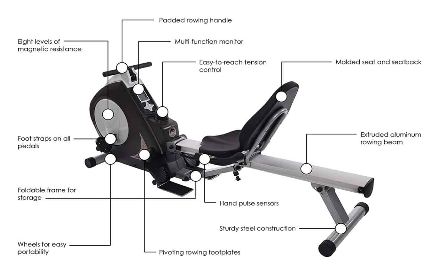 2-in-1 Rowing Bike Exercise Machine